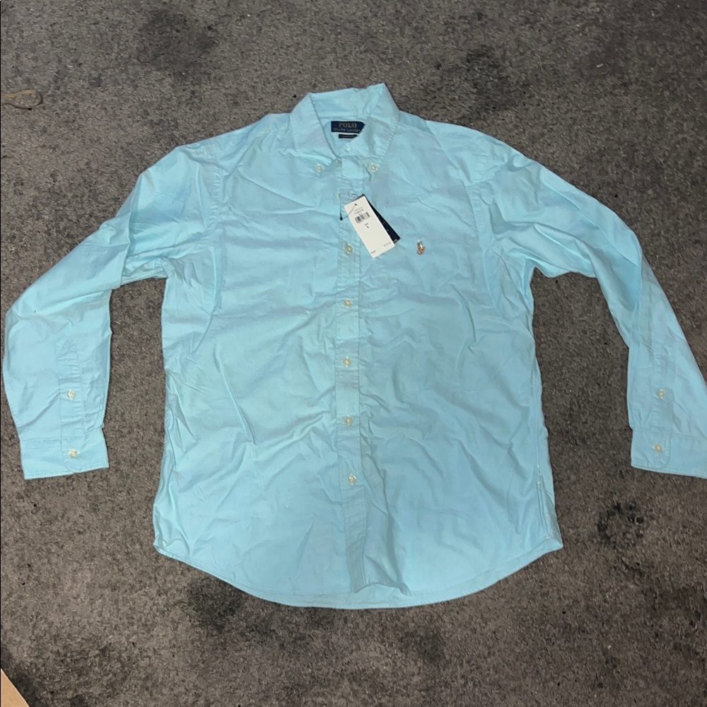 Polo by Ralph Lauren Men's Light Blue Casual Shirt